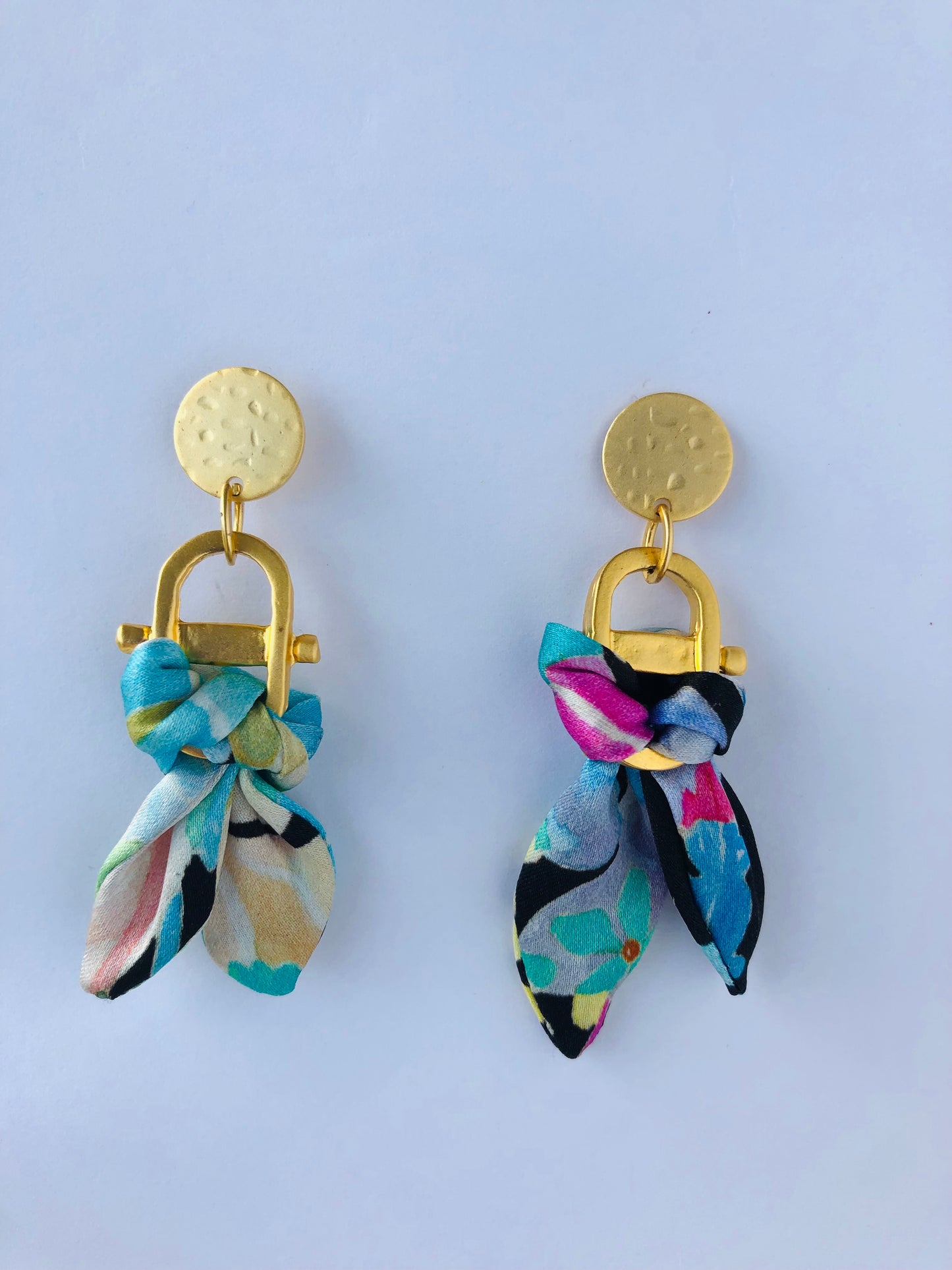 Silk Necklace and Earring Gift Set | Liberty Print | Floral Blue
