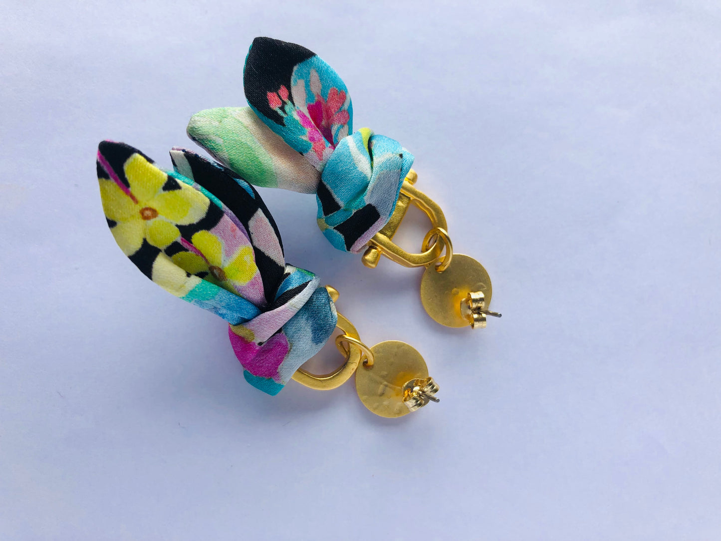 Silk Necklace and Earring Gift Set | Liberty Print | Floral Blue