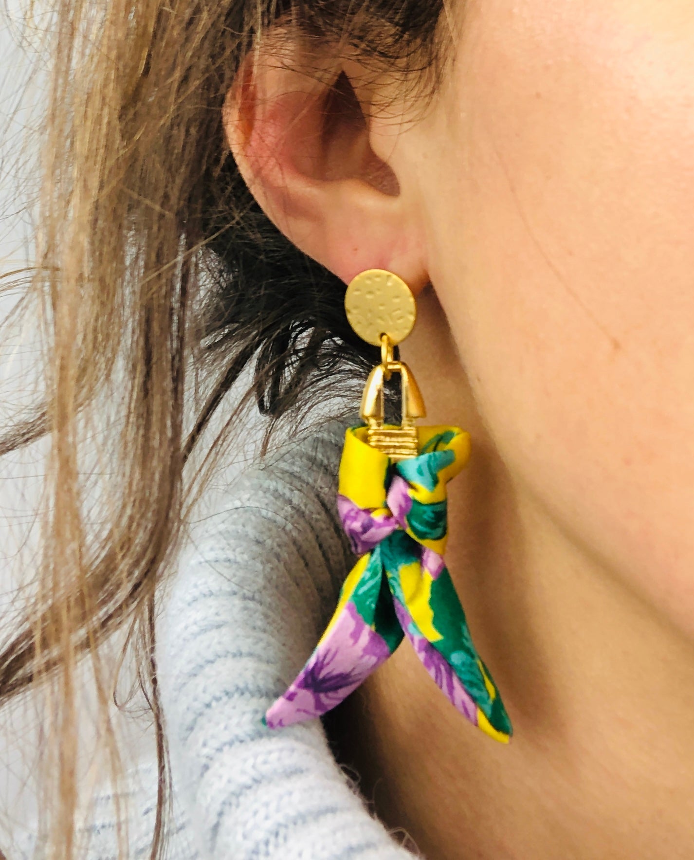 Silk Earrings | Aztec | Liberty Print | Unique Earrings | Floral