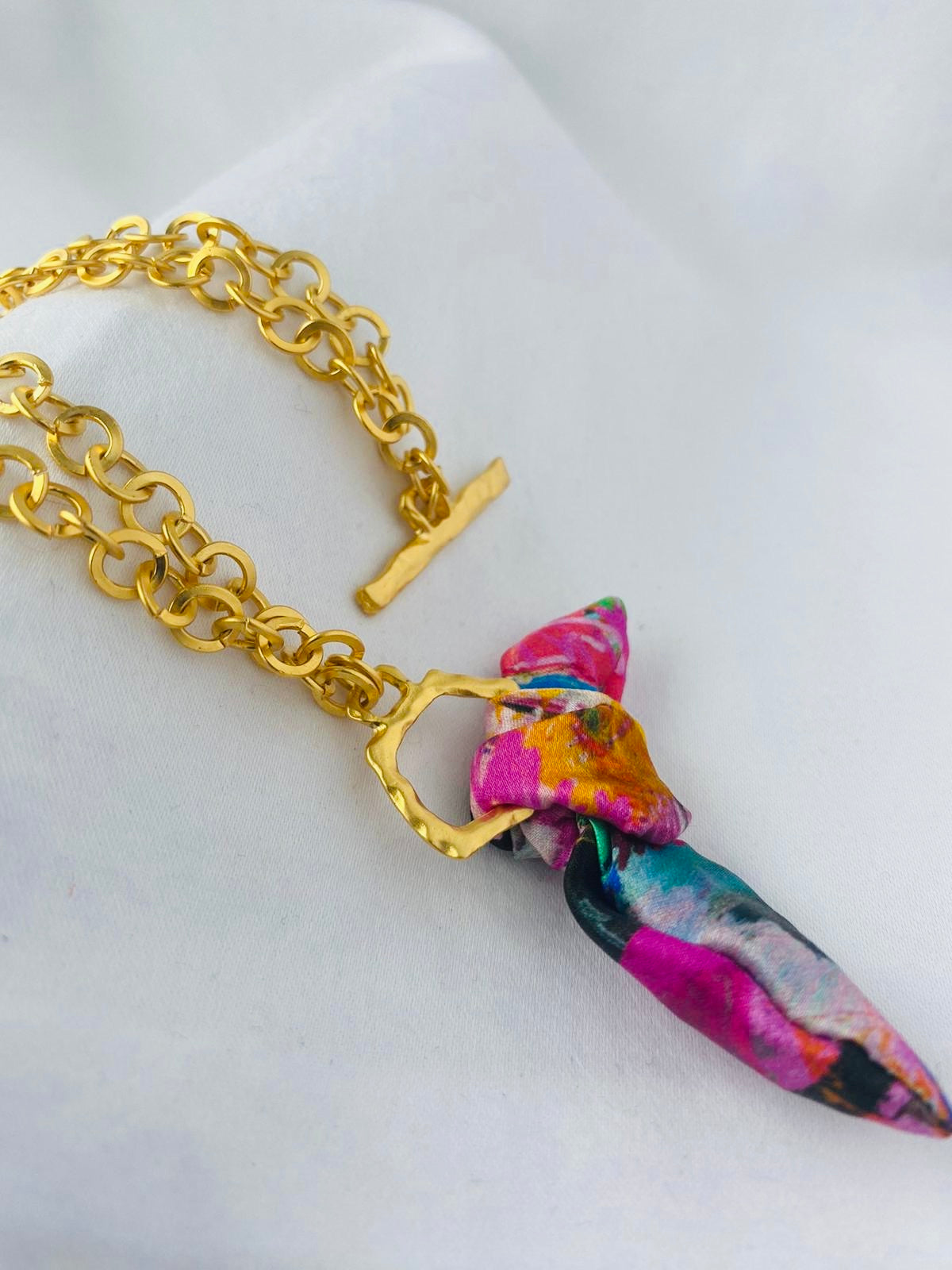 Elegant Gold Bracelet | Silk Jewellery | Lipsy Liberty Print