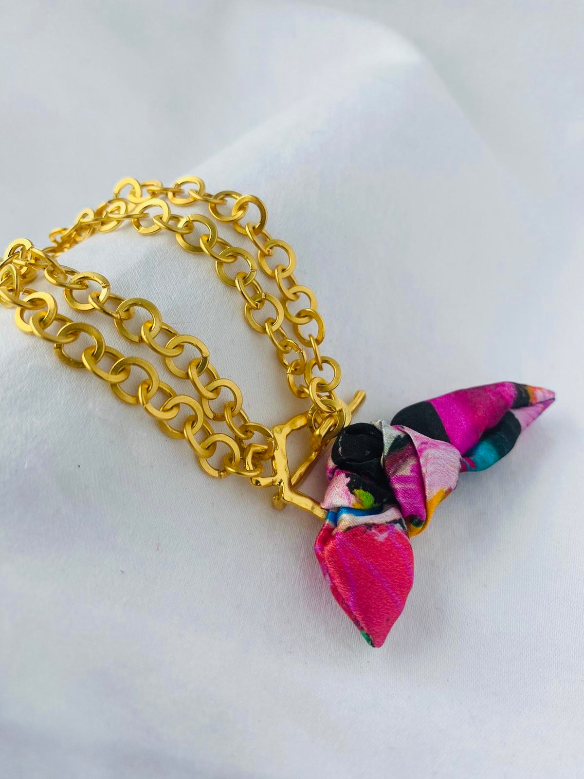 Elegant Gold Bracelet | Silk Jewellery | Lipsy Liberty Print