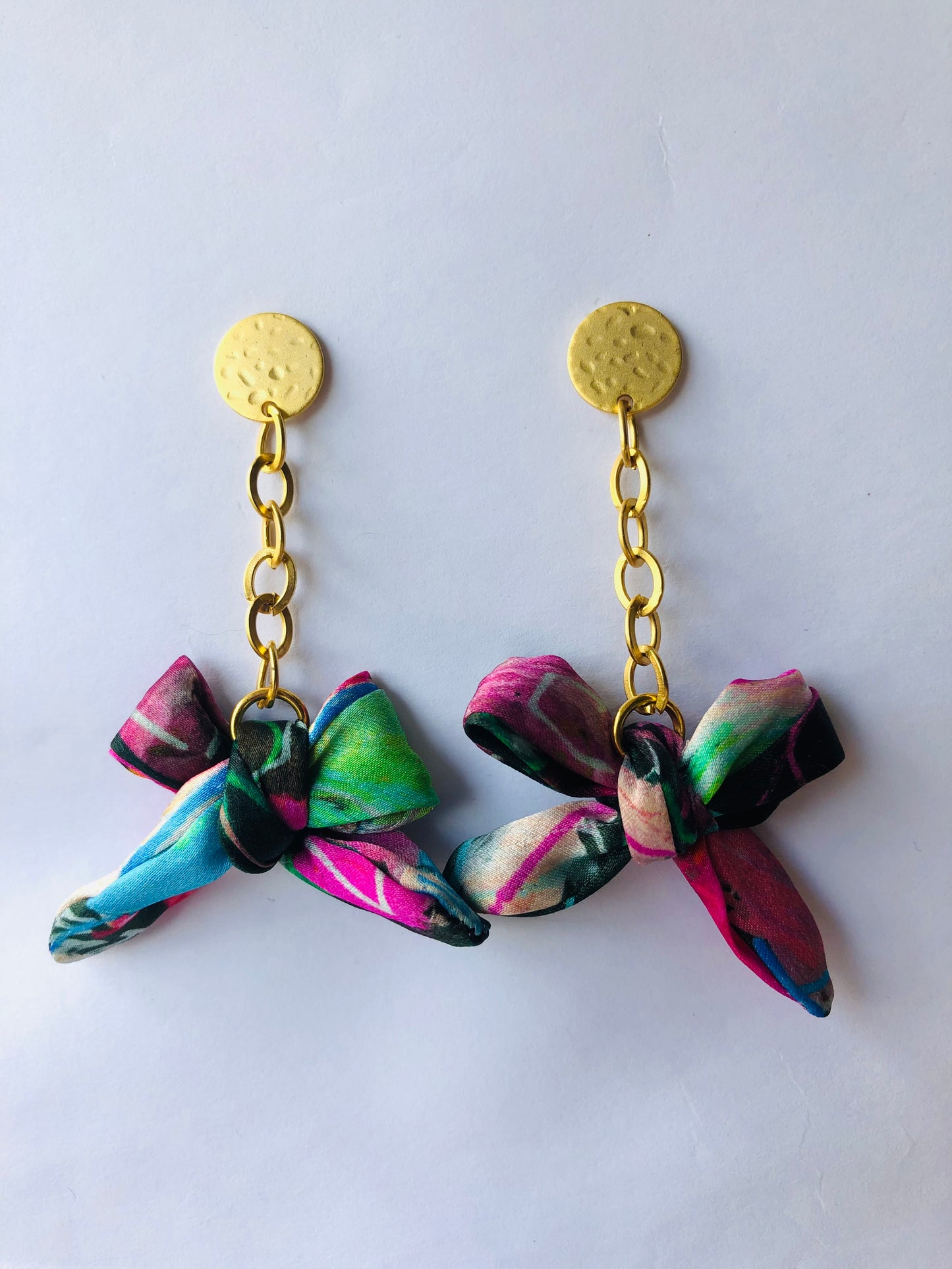 Bow Earrings | Silk Jewellery | Liberty Print | Lipsey