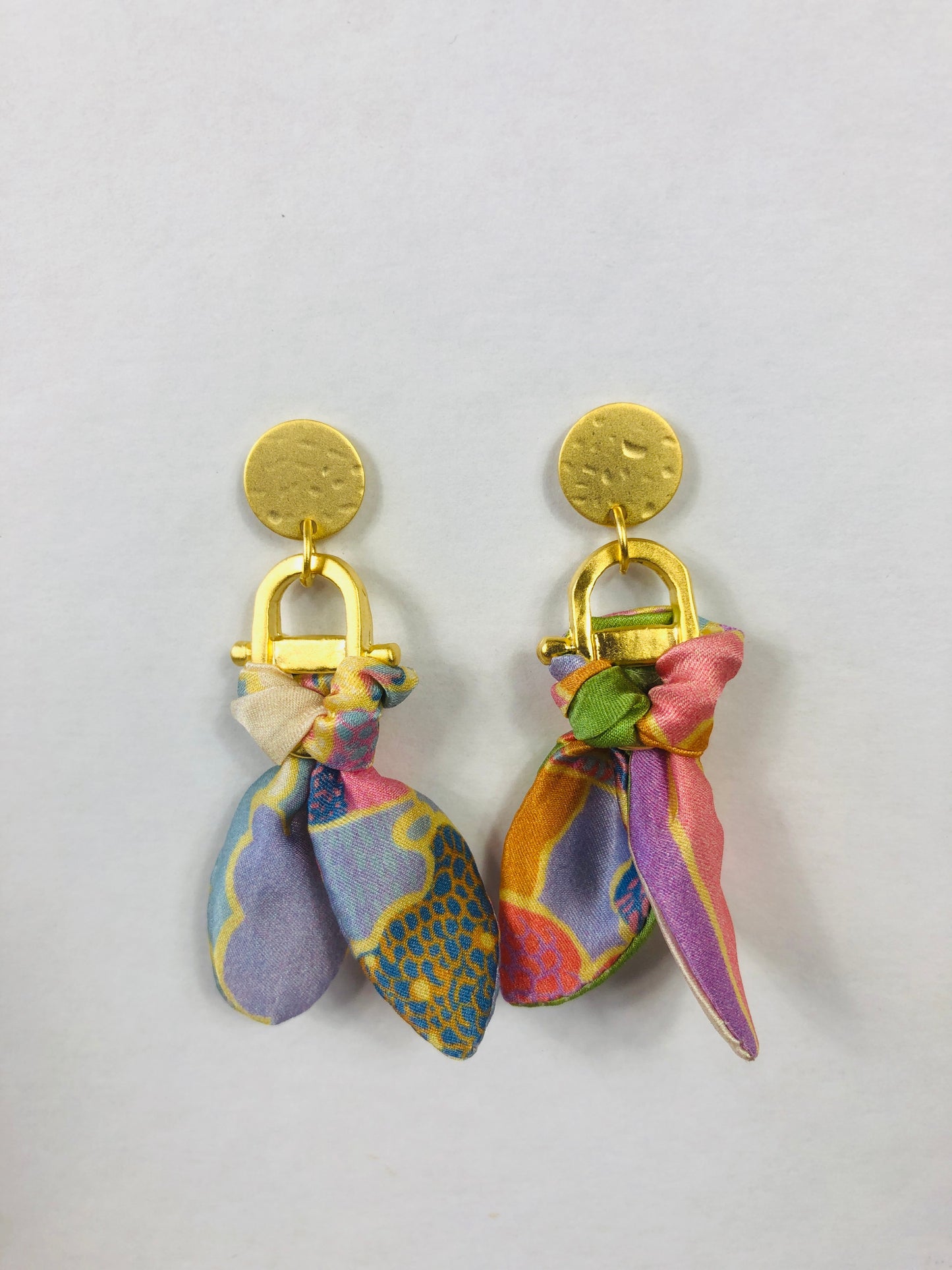 Statement Earrings | Silk Jewellery | Liberty Print | Pastel