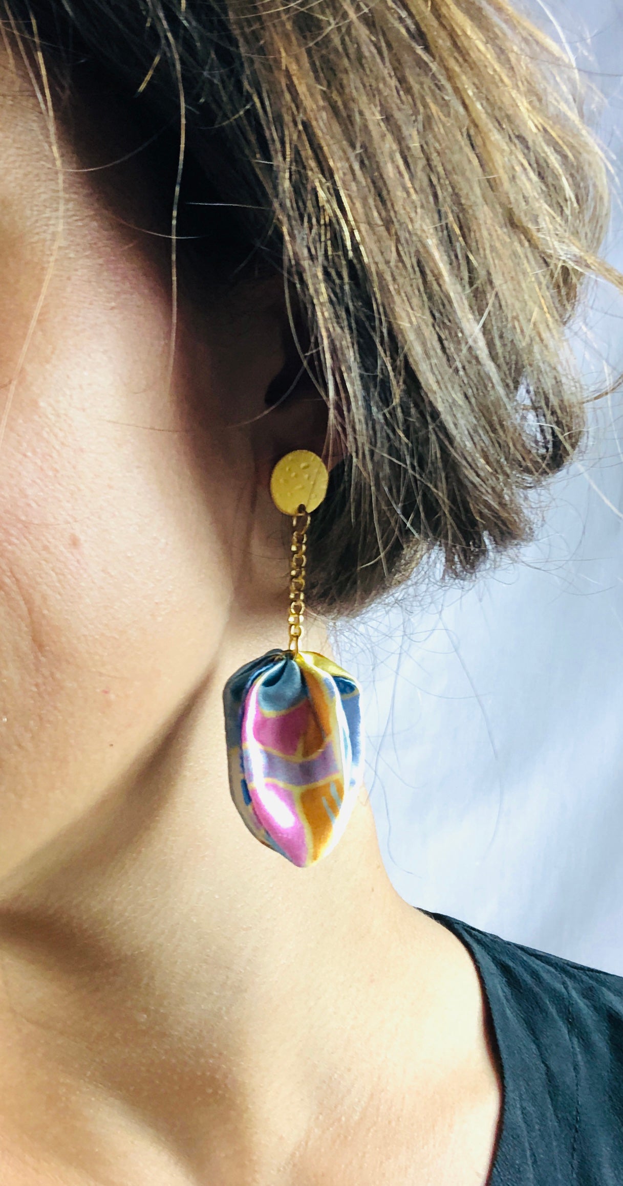 Silk Petal Earrings | Liberty Print | Pastel