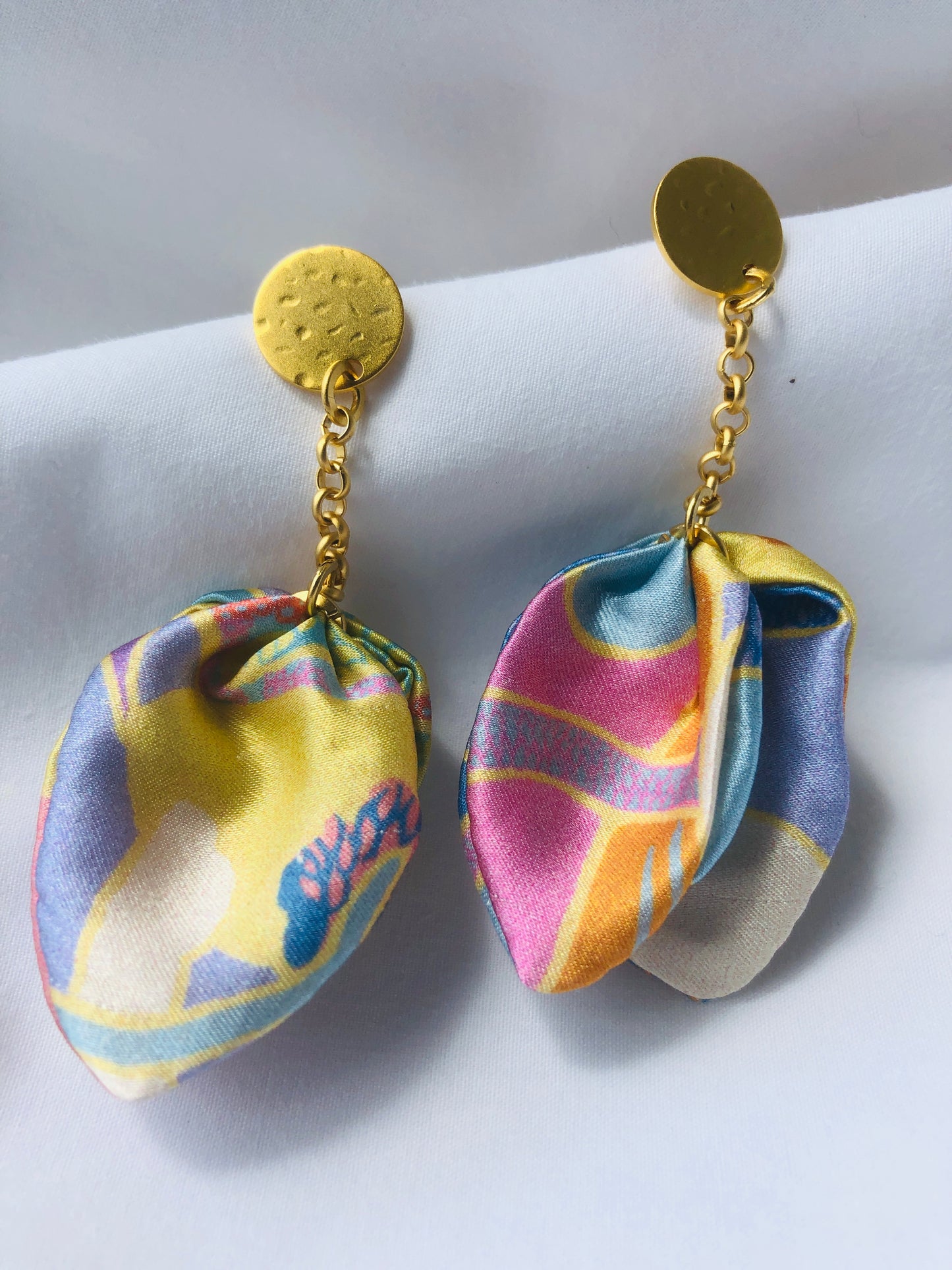 Silk Petal Earrings | Liberty Print | Pastel