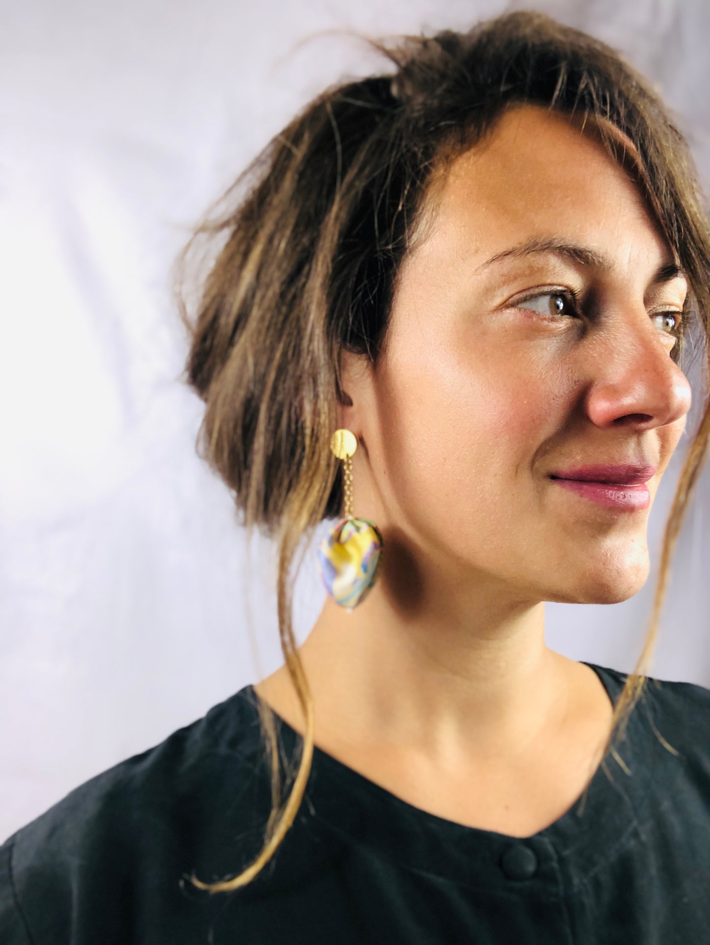 Silk Petal Earrings | Liberty Print | Pastel