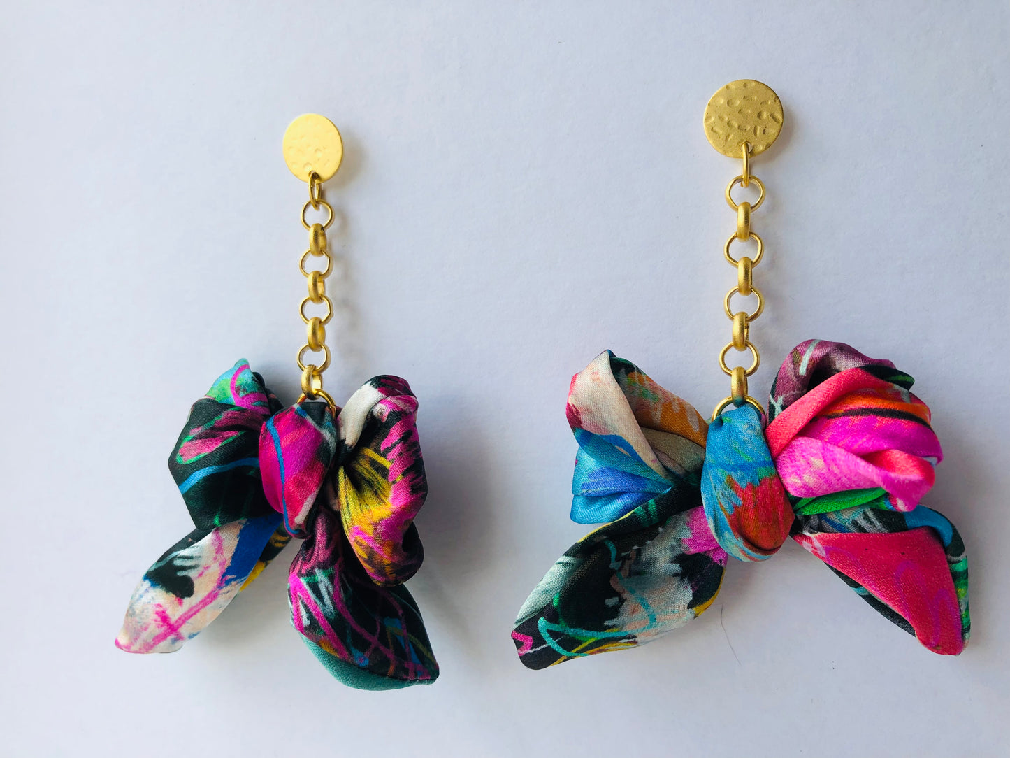 Big Bow Earrings | Silk Jewellery | Liberty Print | Lipsey