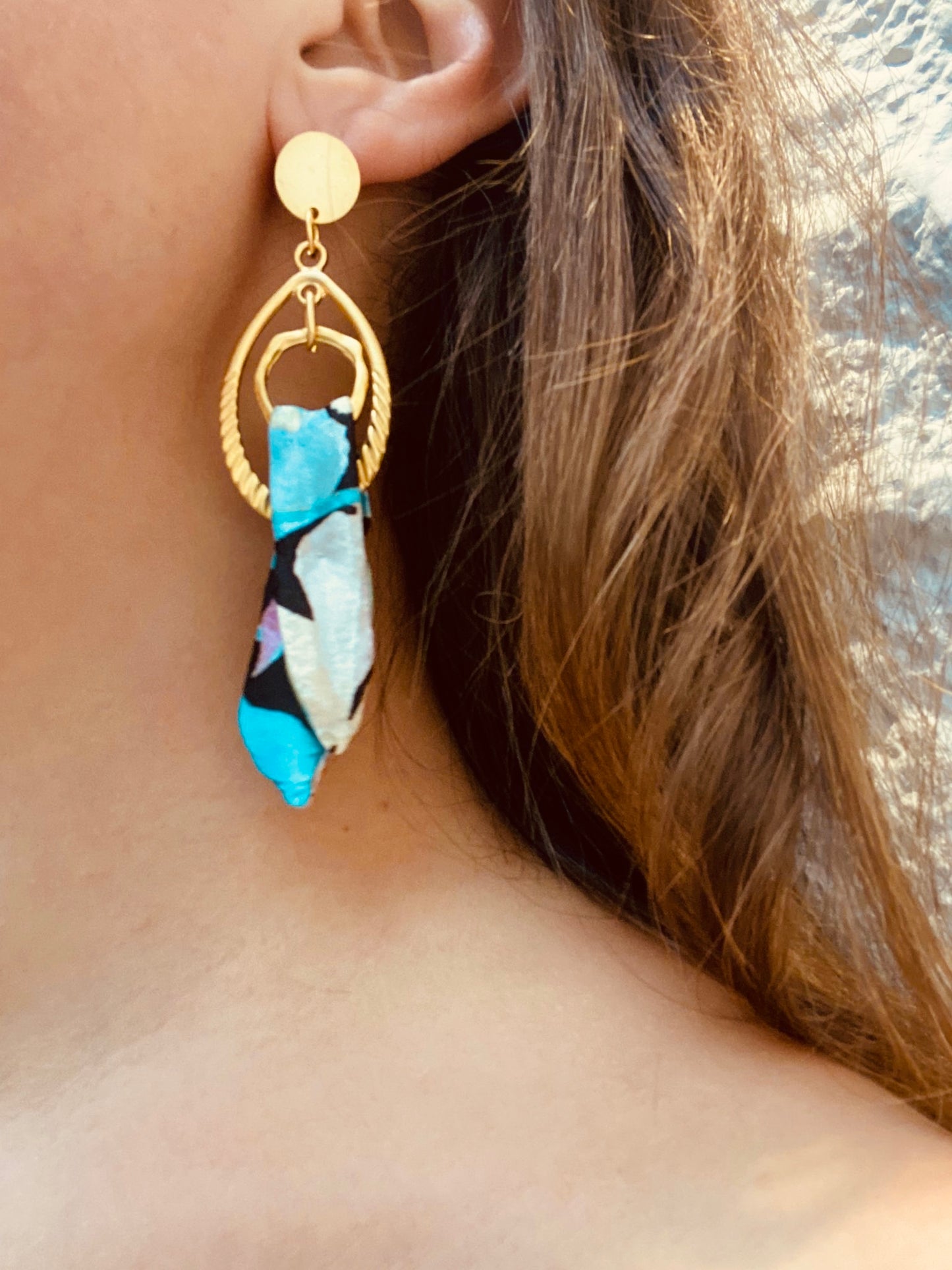 Silk Earrings | Chic Earrings | Funky Colourful Jewellery | Liberty Print