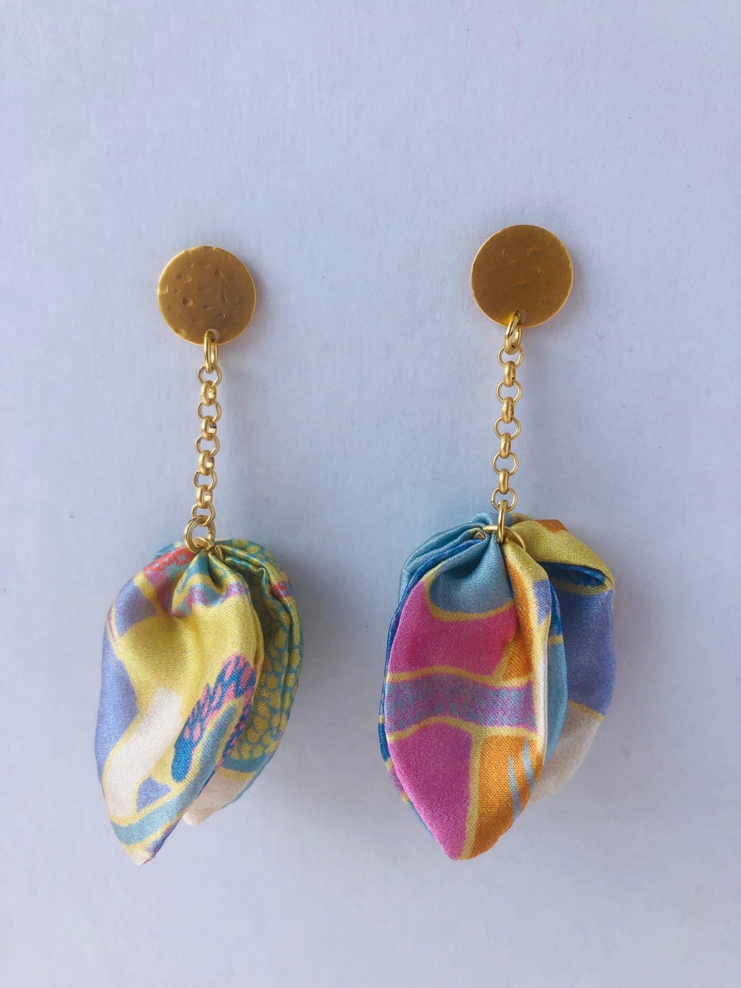 Silk Petal Earrings | Liberty Print | Pastel