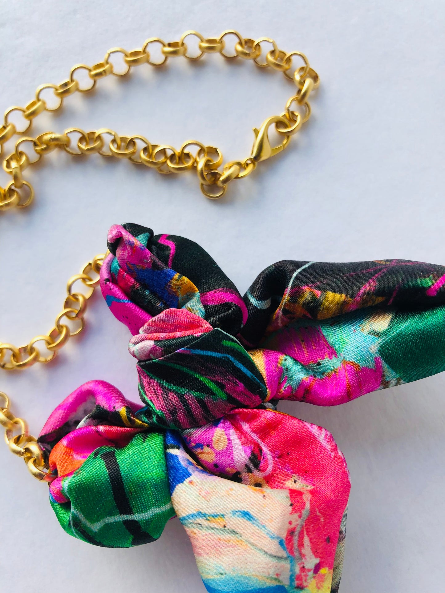 Bow Necklace | Colourful Jewellery | Liberty Print Silk