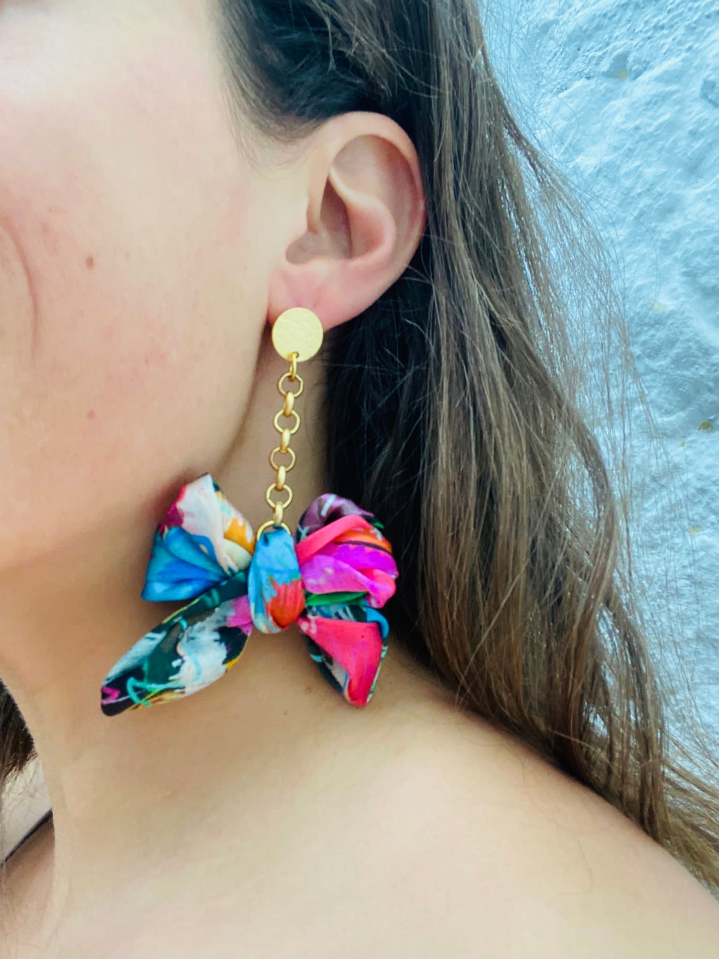 Big Bow Earrings | Silk Jewellery | Liberty Print | Lipsey