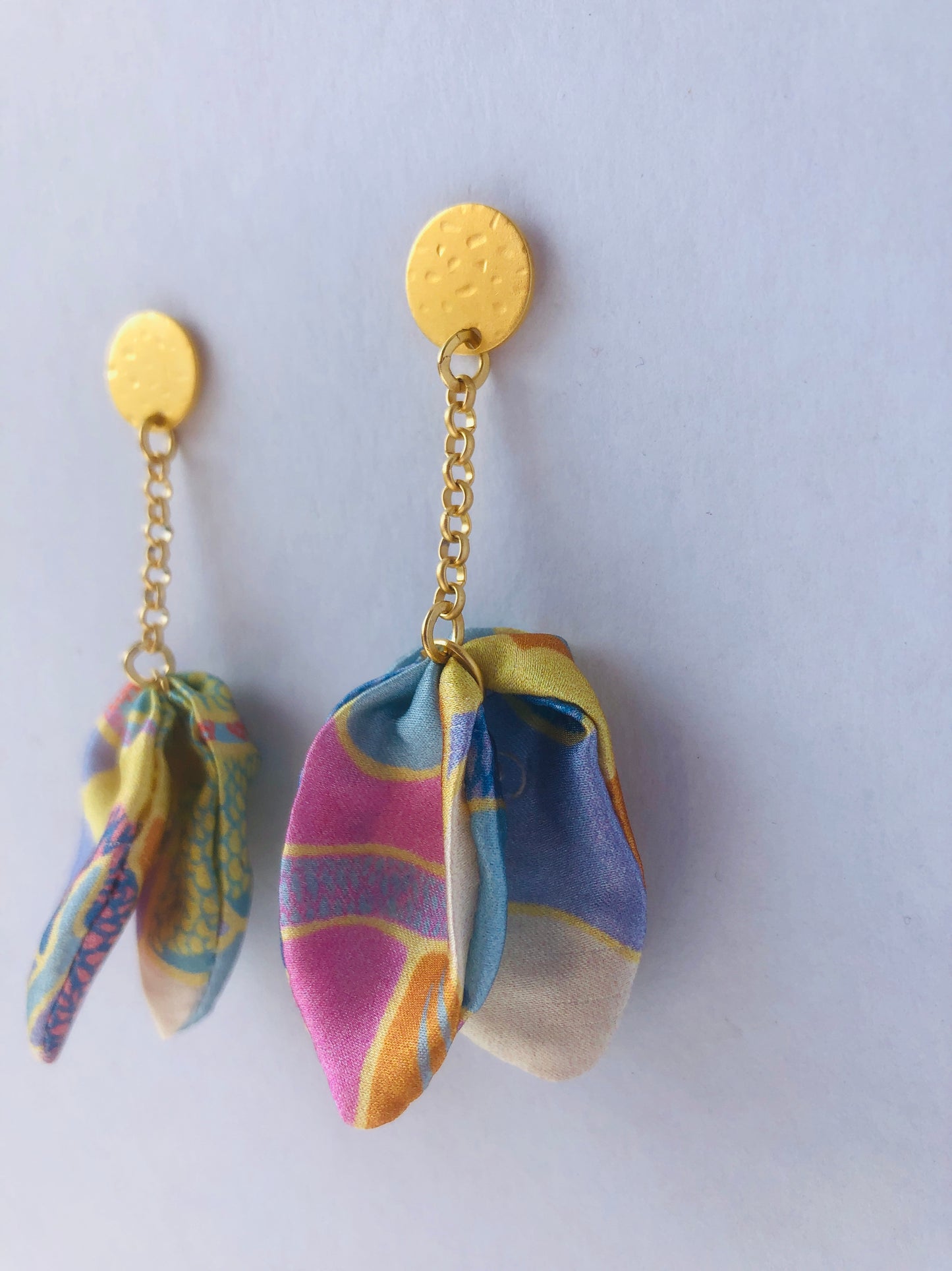 Silk Petal Earrings | Liberty Print | Pastel