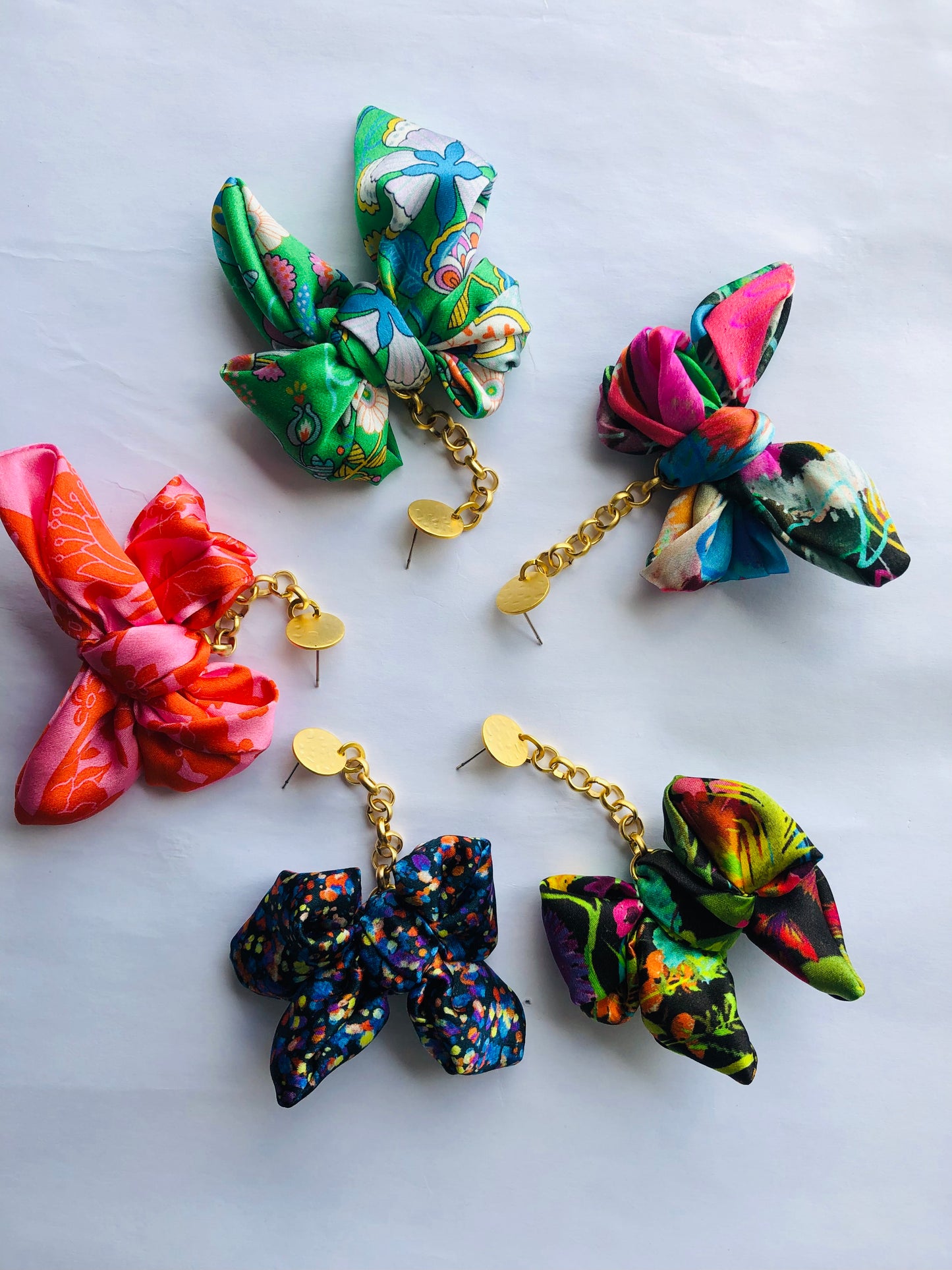 Big Bow Earrings | Silk Jewellery | Liberty Print | Lipsey