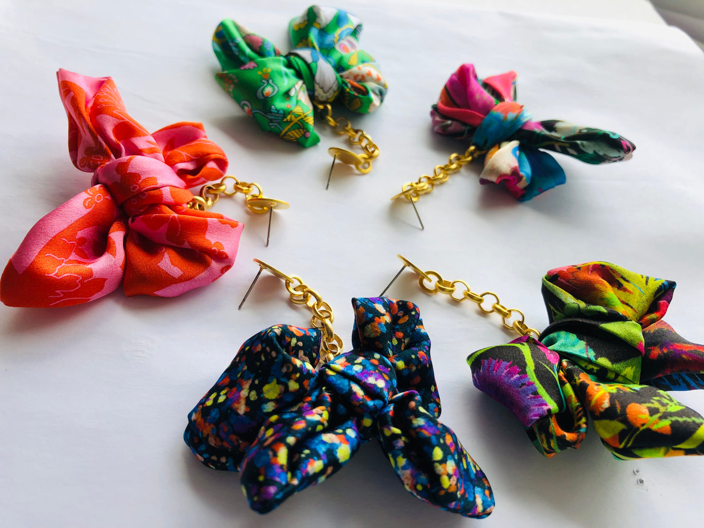Big Bow Earrings | Silk Jewellery | Liberty Print | Lipsey