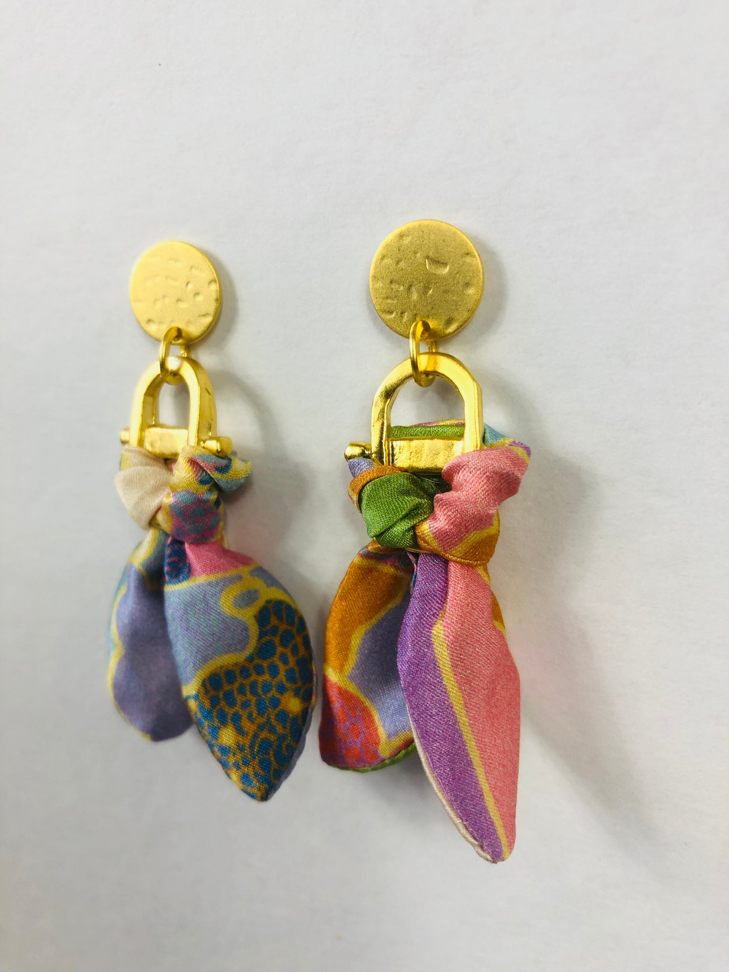 Statement Earrings | Silk Jewellery | Liberty Print | Pastel