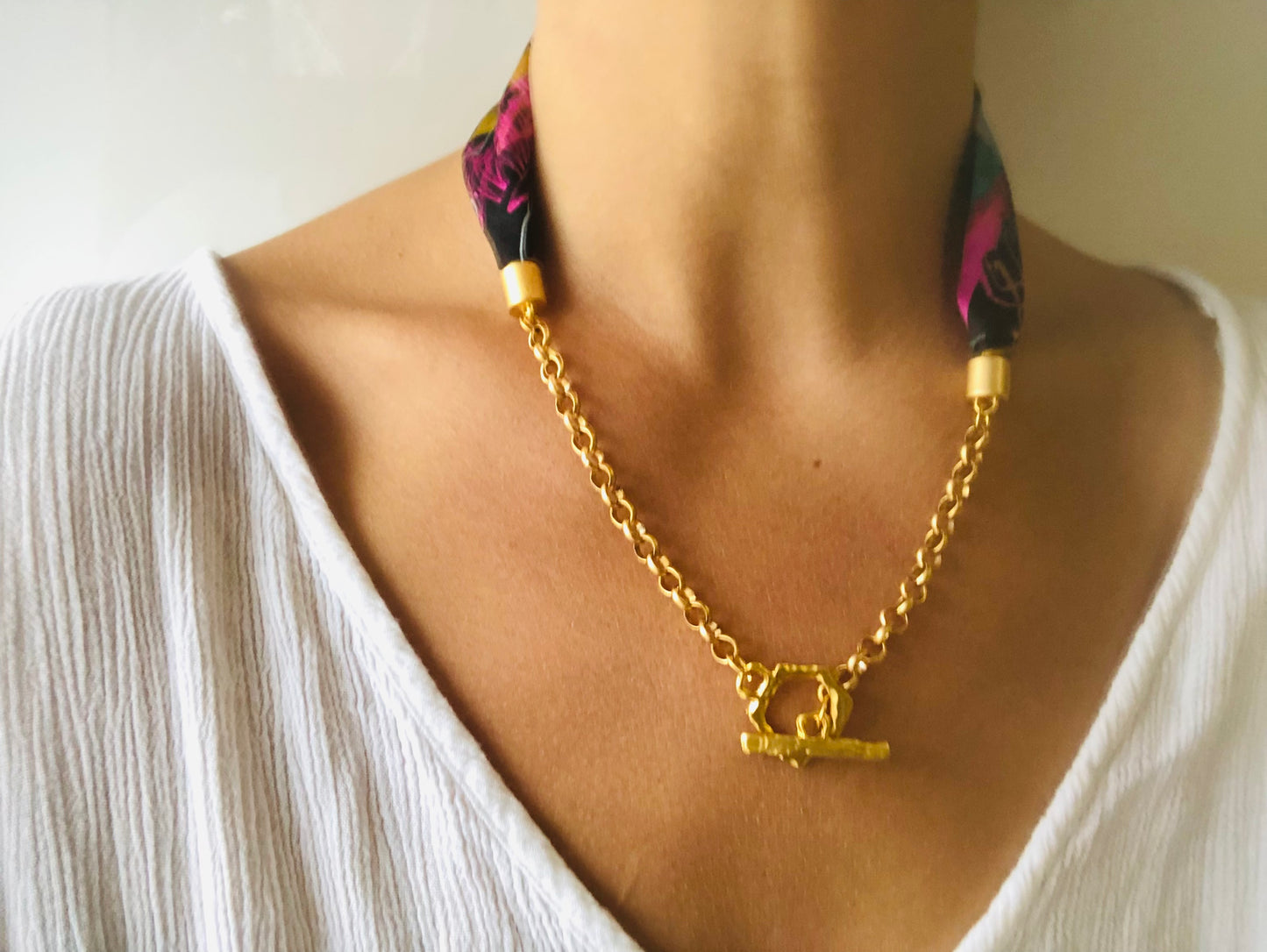 Silk Necklace | Elegant Jewellery | Liberty Print