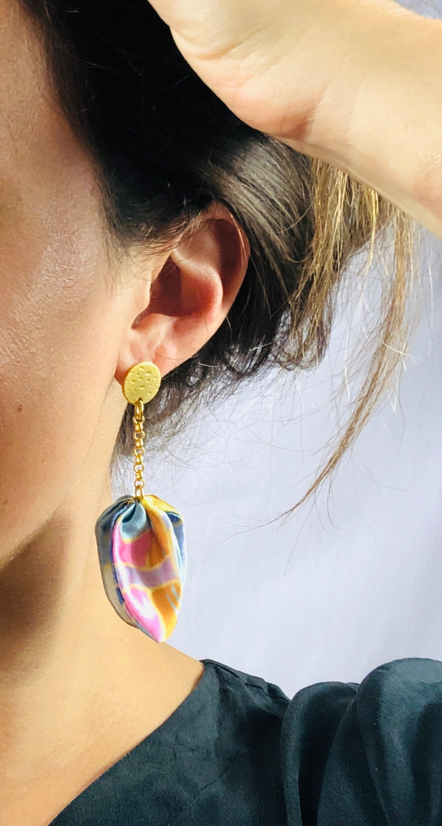 Silk Petal Earrings | Liberty Print | Pastel
