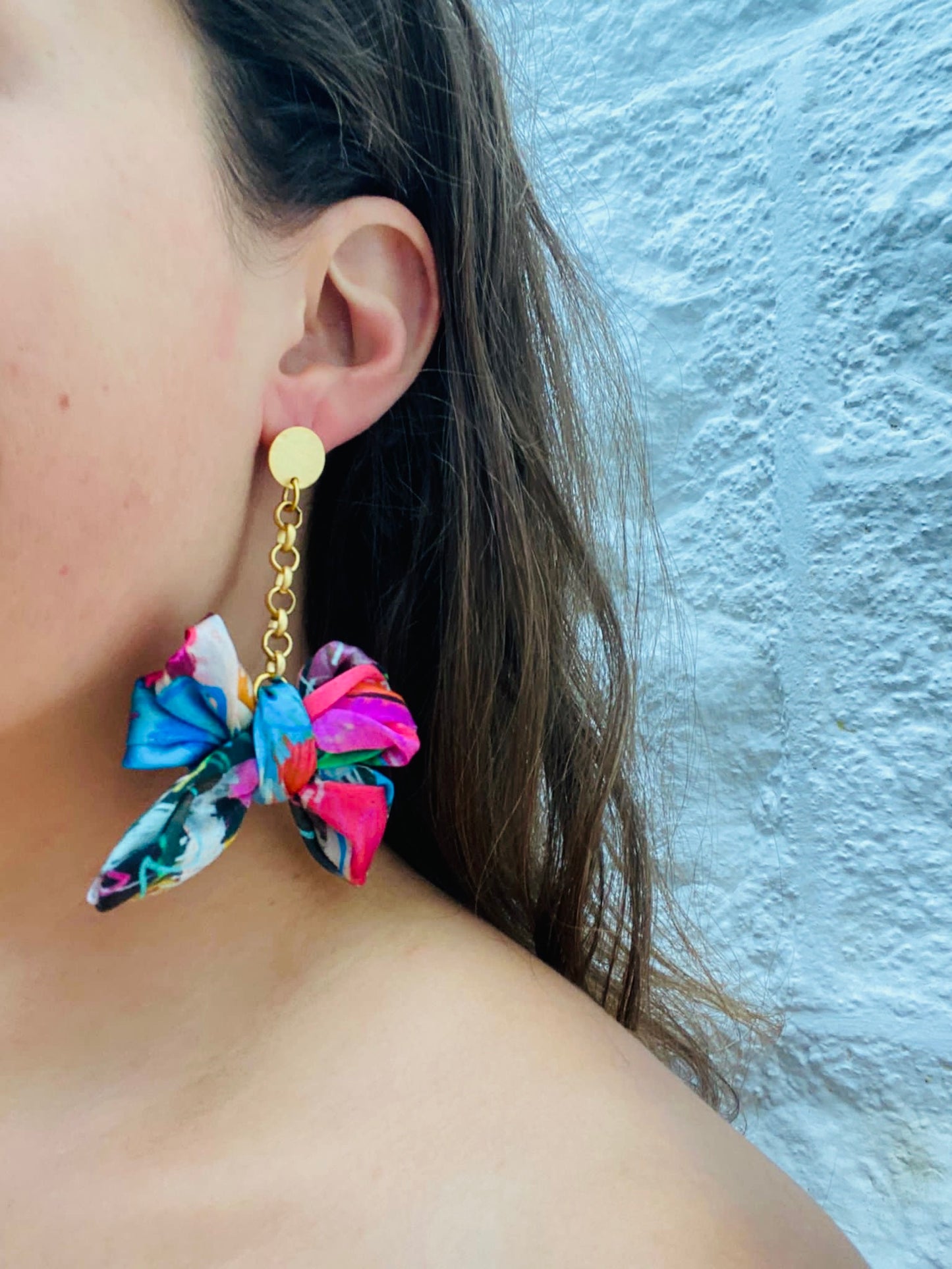 Big Bow Earrings | Silk Jewellery | Liberty Print | Lipsey