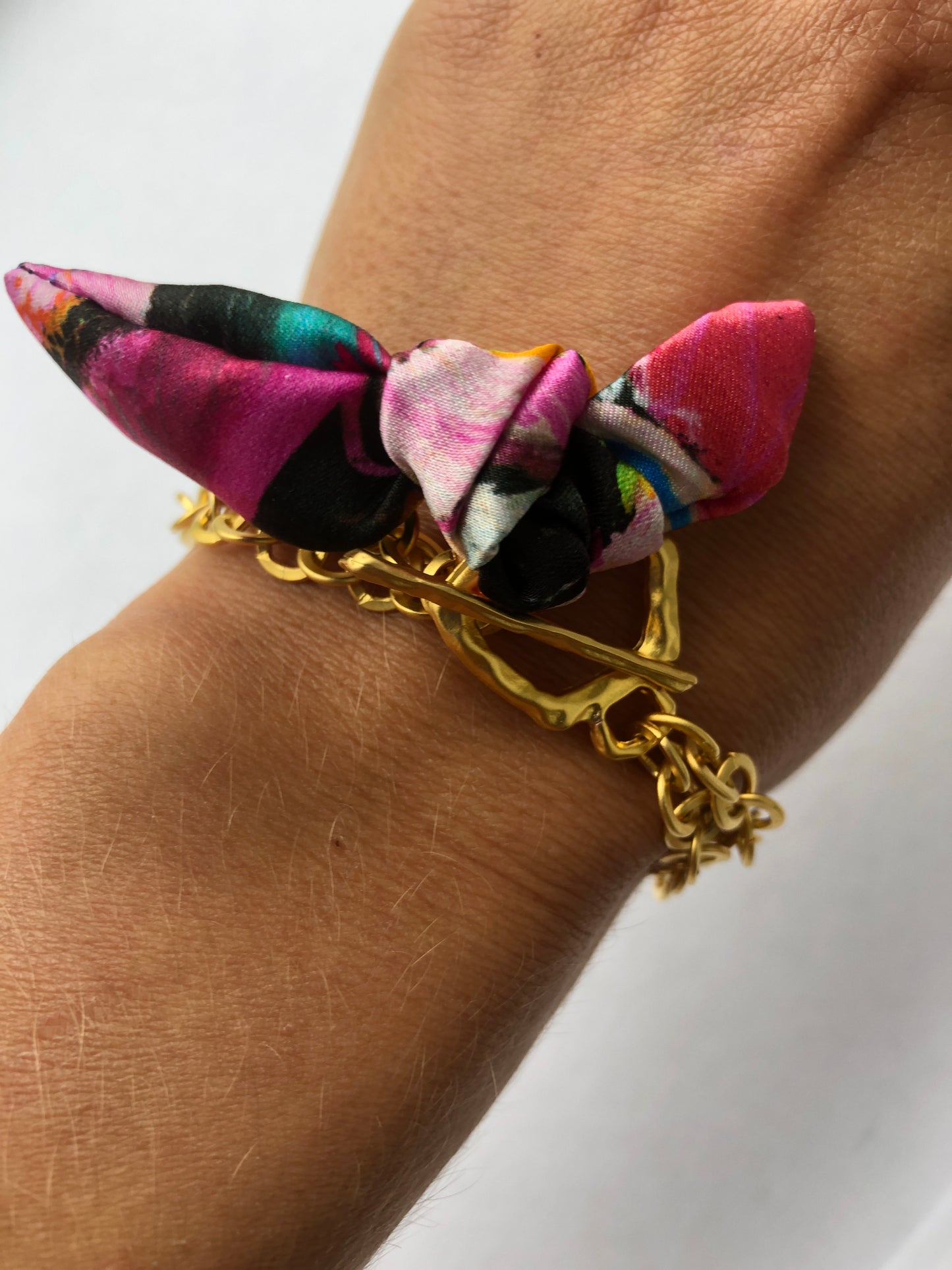 Elegant Gold Bracelet | Silk Jewellery | Lipsy Liberty Print