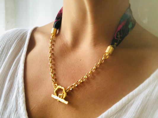 Silk Necklace | Elegant Jewellery | Liberty Print