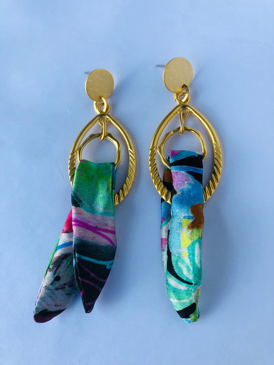 Silk Earrings | Liberty Print | Womens Unique Earrings