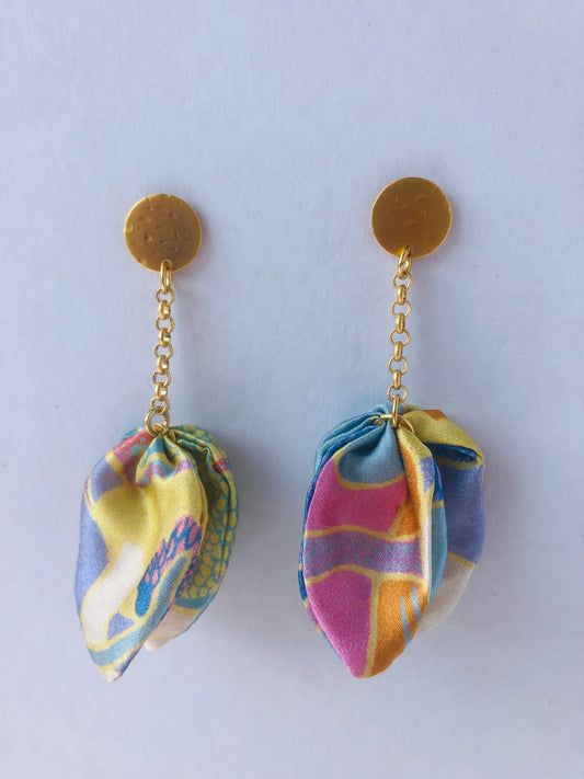 Silk Petal Earrings | Liberty Print | Pastel