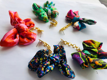 Big Bow Earrings | Silk Jewellery | Liberty Print | Lipsey