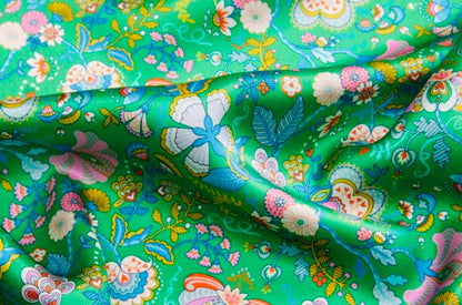 Bow Statement Earrings | Silk Jewellery | Liberty Print | Floral Green