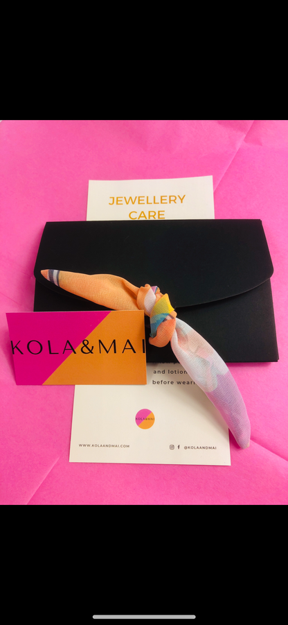 Bow Hoop Earrings | Silk Jewellery | Liberty Print | Pastel