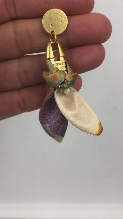 Bow Hoop Earrings | Silk Jewellery | Liberty Print | Pastel
